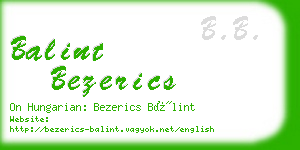 balint bezerics business card